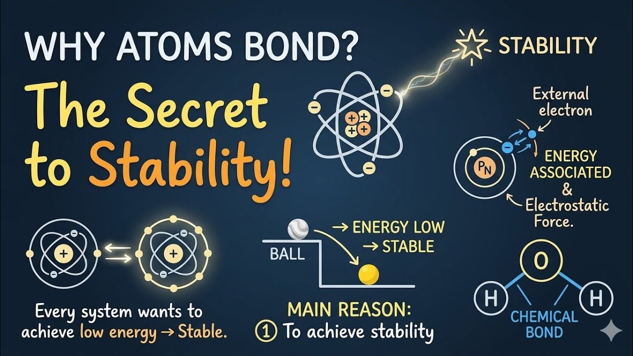 Why do atoms form Chemical bond?|Full concept and exam focused|Lecture 2|Chapter 4