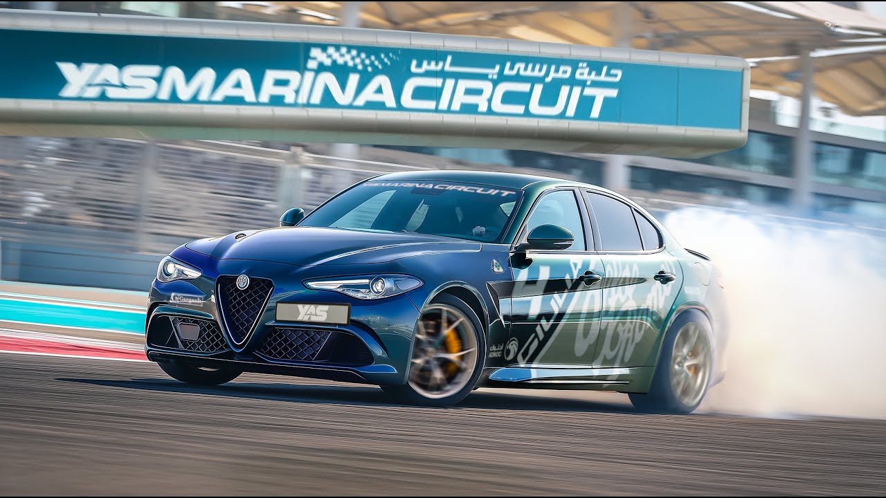 EXPERIENCING THE ALFA ROMEO GUILIA QUADRIFOGLIO at Yas Marina Circuit!