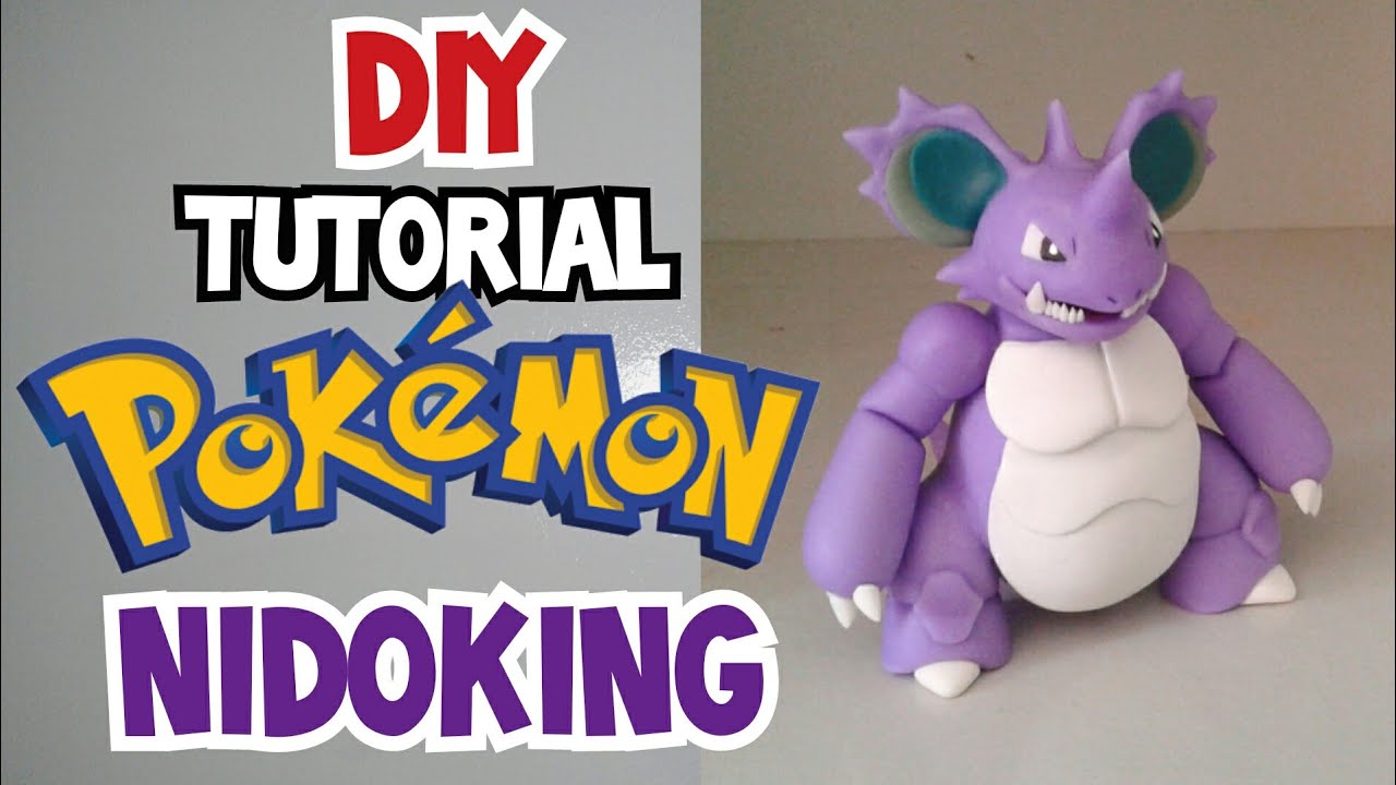 DIY - Pokémon Nidoking Tutorial - Clay art  biscuit, porcelana fria, cold porcelain.