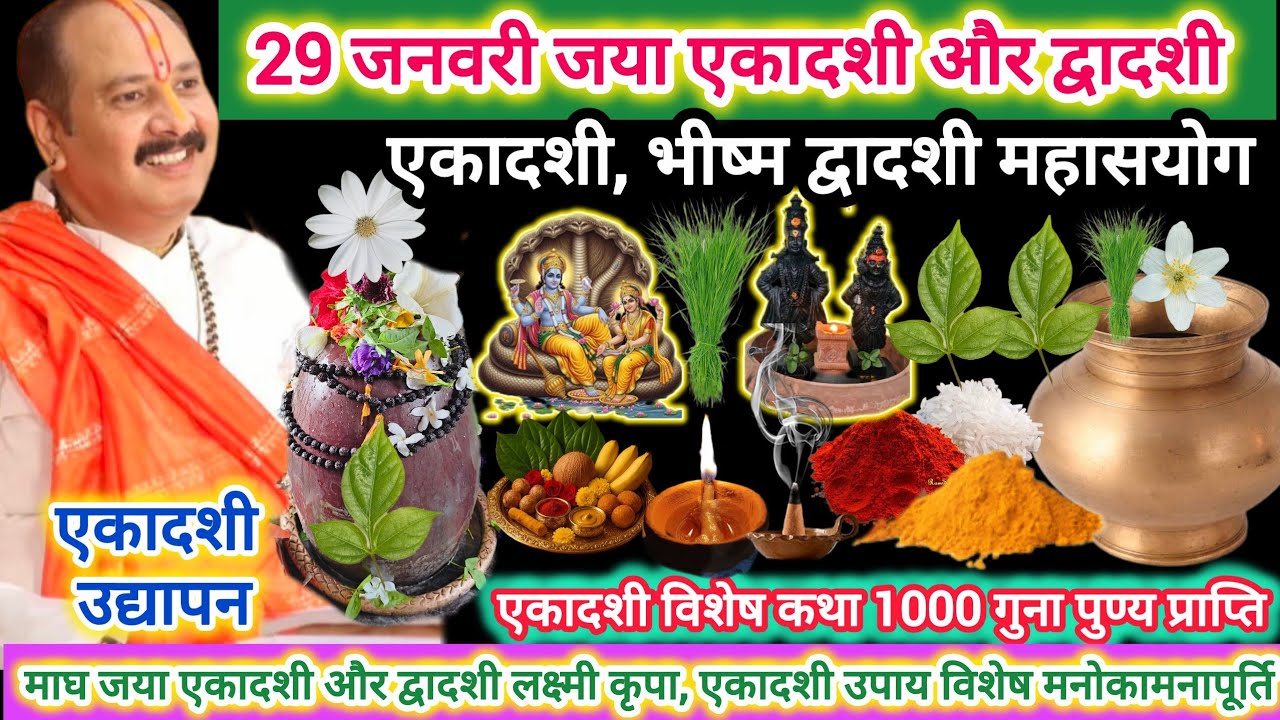 29 जनवरी जया एकादशी और भीष्म द्वादशी | एकादशी विशेष नियम उपाय महत्व | माघ शुक्ल पक्ष एकादशी लक्ष्मी 