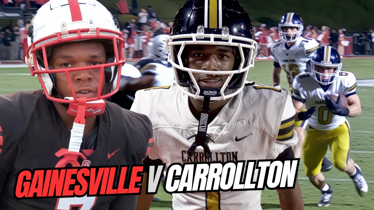 🏈 Carrollton (#3) vs Gainesville (#4) | GEORGIA TOP 5 CLASH!! 😱 | Big Plays + Hard Hits