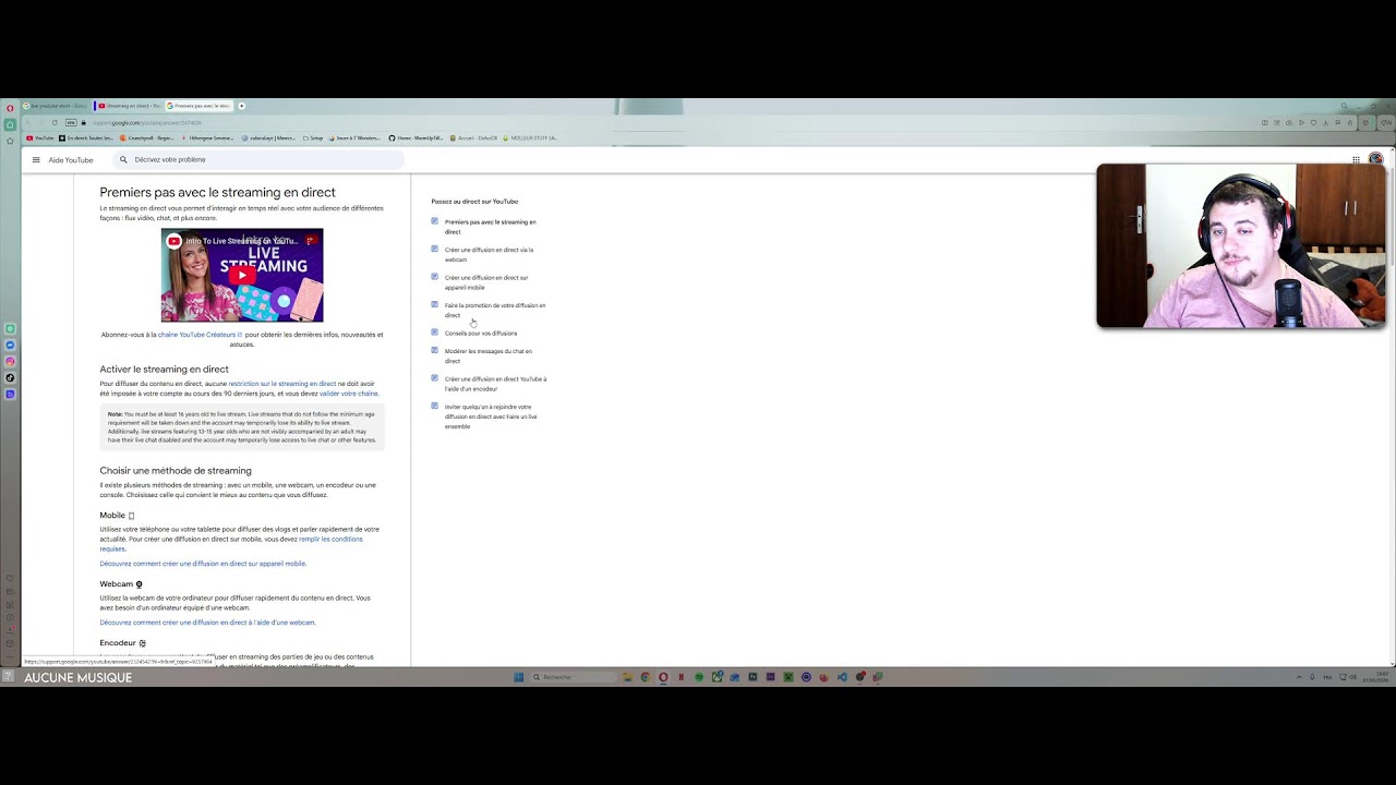 réglage obs - regardez pas