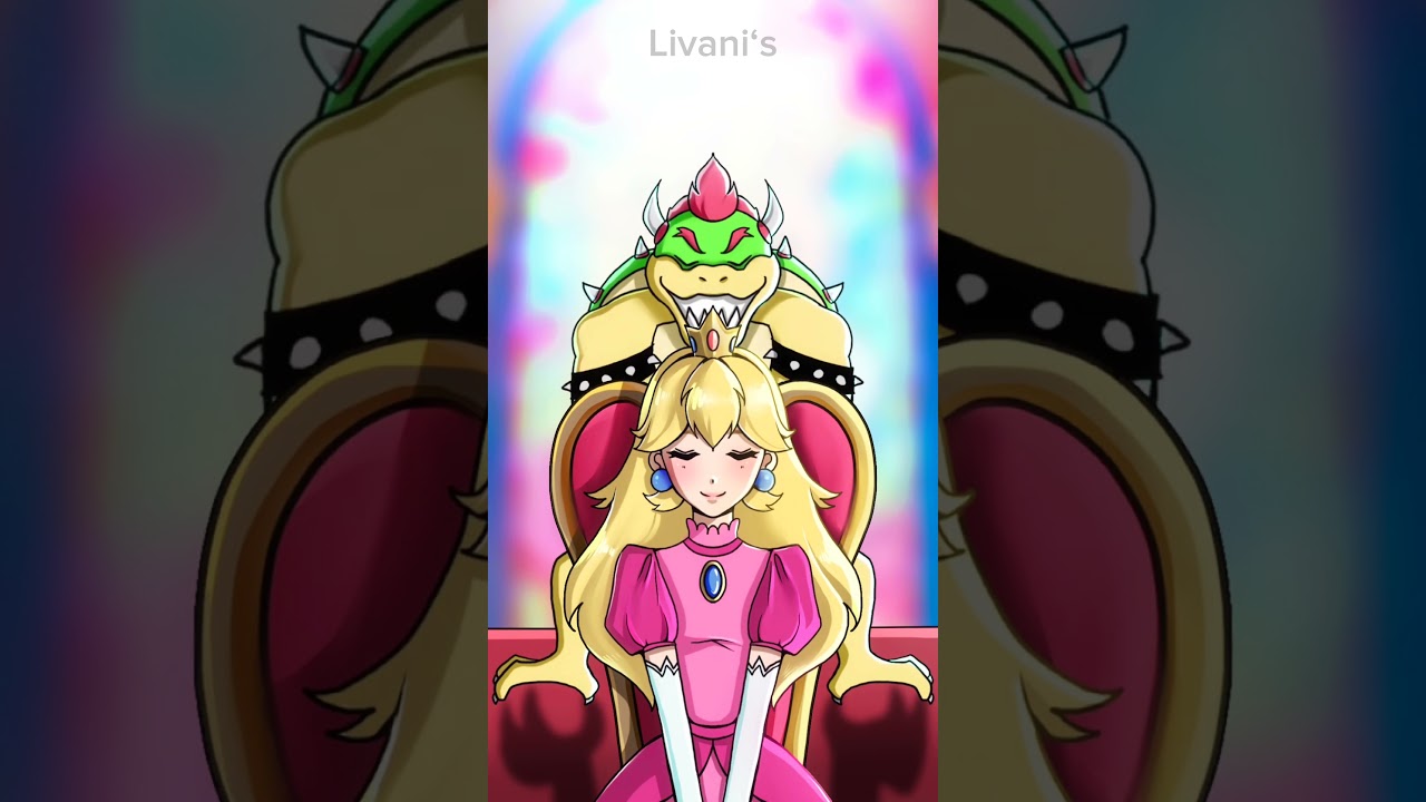 Left or Right? Peach x Bowser (Mario Movie) #shorts #mario