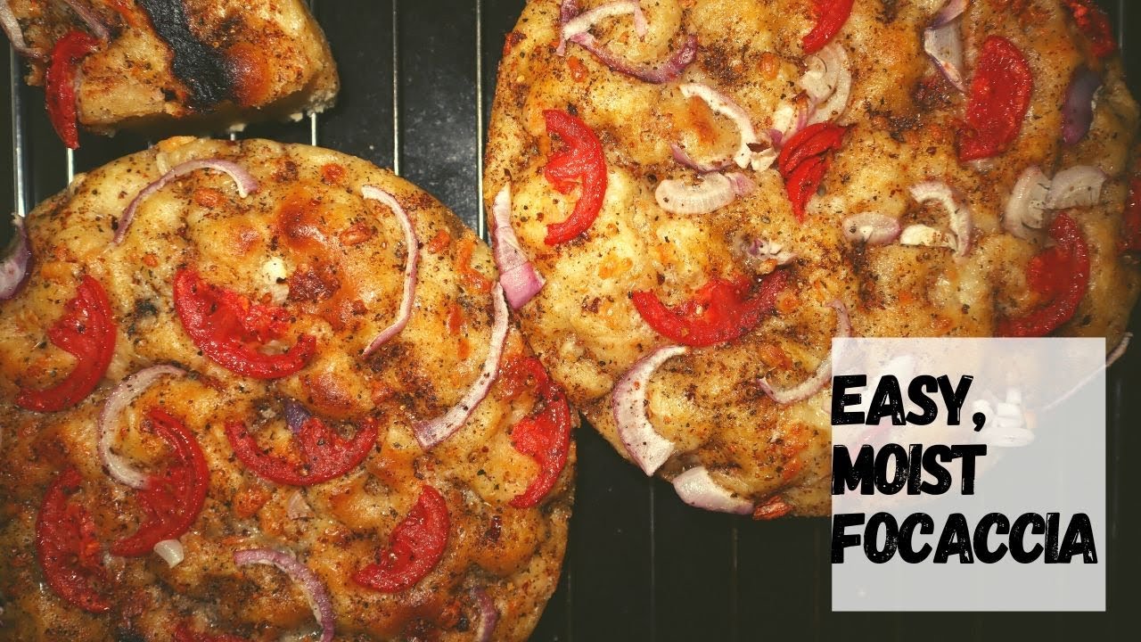 FOCACCIA at home | Tomato Onion Focaccia | Easy Bread At Home | Bakepreet