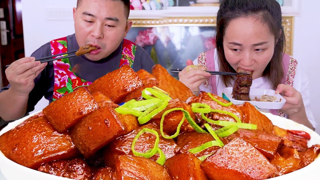 🈴【Супермаленький повар】Съешьте столько тушеной свинины за один раз!