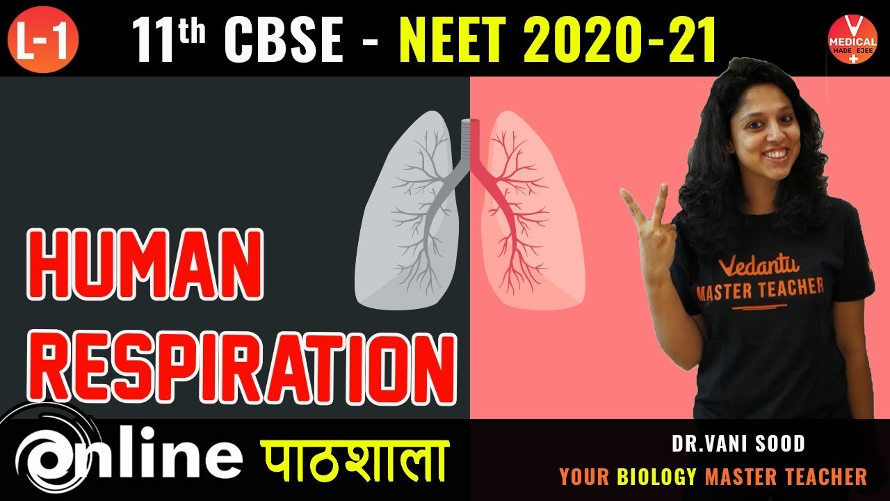 Breathing and Respiration Class 11 - (L1) | NEET /AIIMs/ JIPMER Prepn |  by Dr. Vani Sood