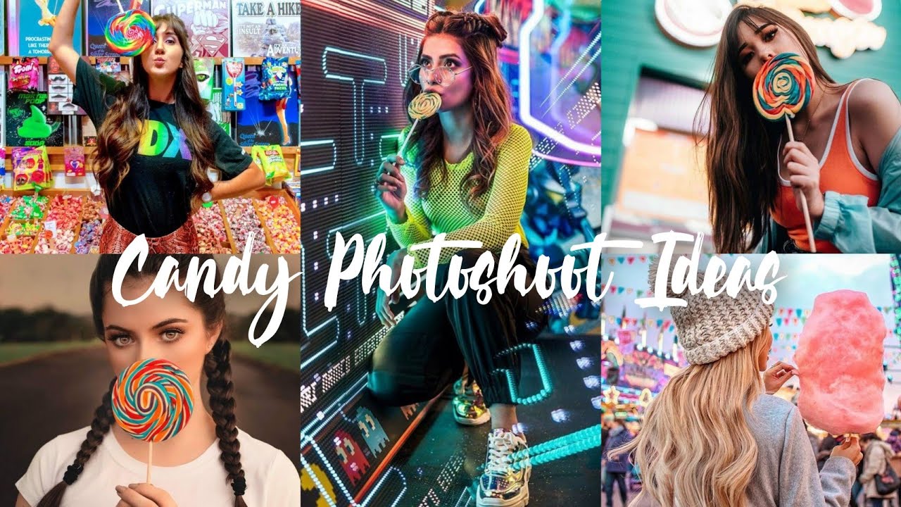 Candy Photoshoot | photography Poses with candy for girls| Aesthetic photoshoot ideas with Candy's