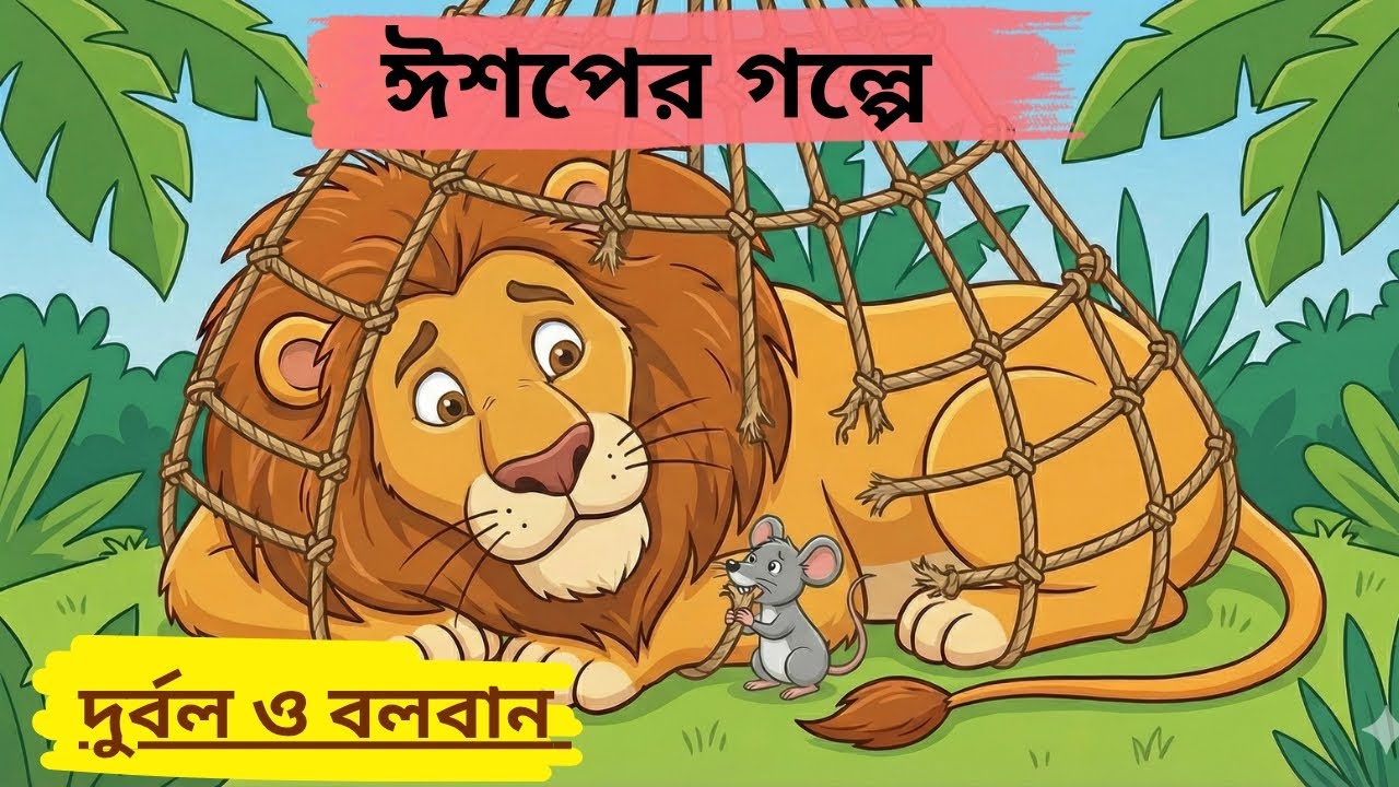 গল্প :সিংহ ও ইদুর । ঈশপের গল্প । বলবান ও দূর্বল । Moral Stories । Ishaper golpo ।