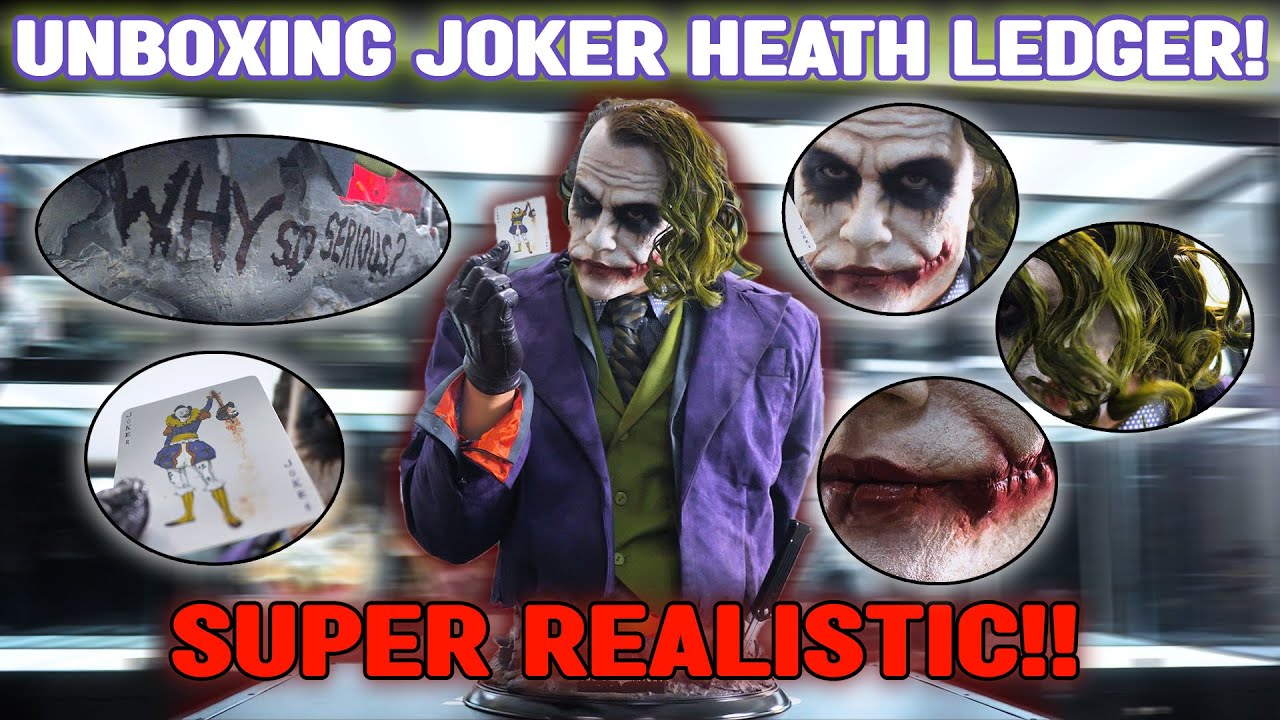 INFINITY STUDIOS HEATH LEDGER THE JOKER THE DARK KNIGHT LIFE SIZE BUST UNBOXING❗❗