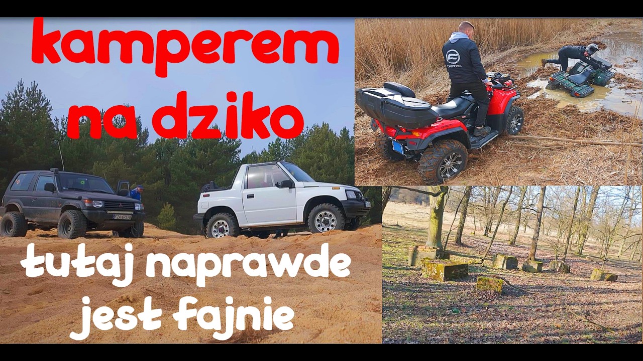 Kamperem na żwirowni😉ruiny w lesie🤔