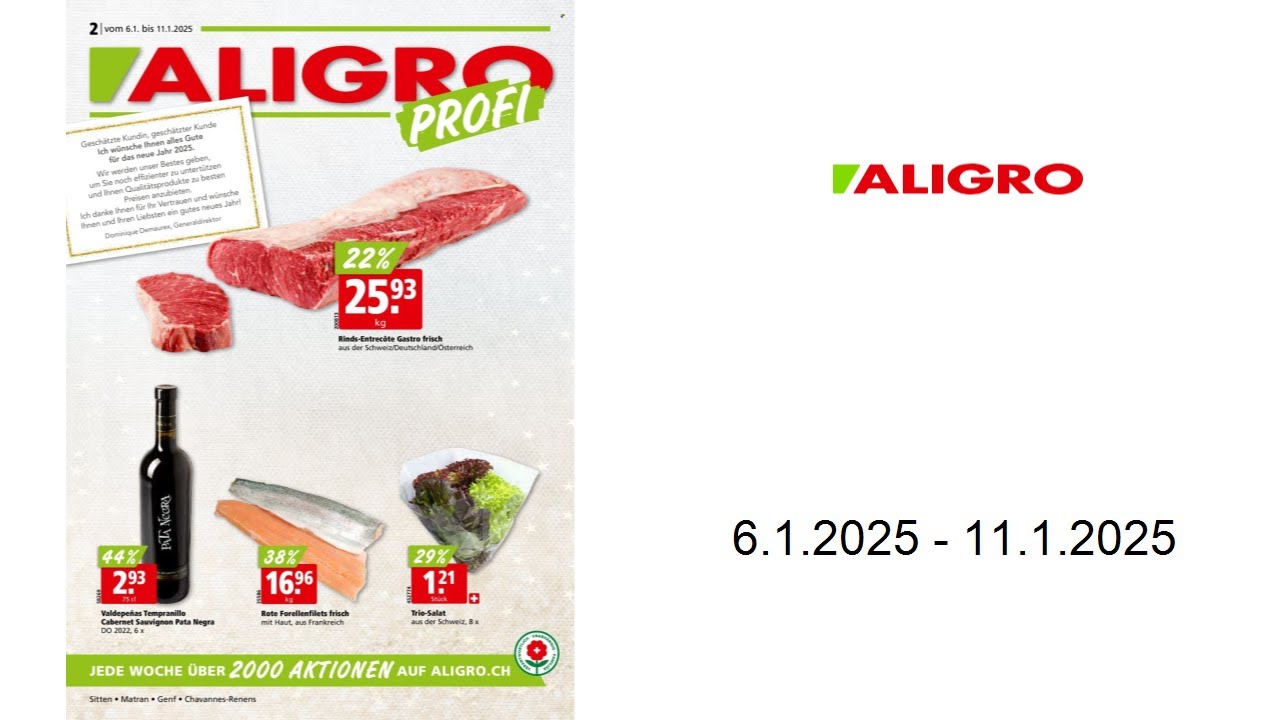 Aligro Prospekt - 6.1. - 11.1.2025