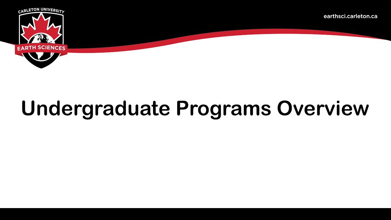 Earth Sciences Undergraduate Program Overview