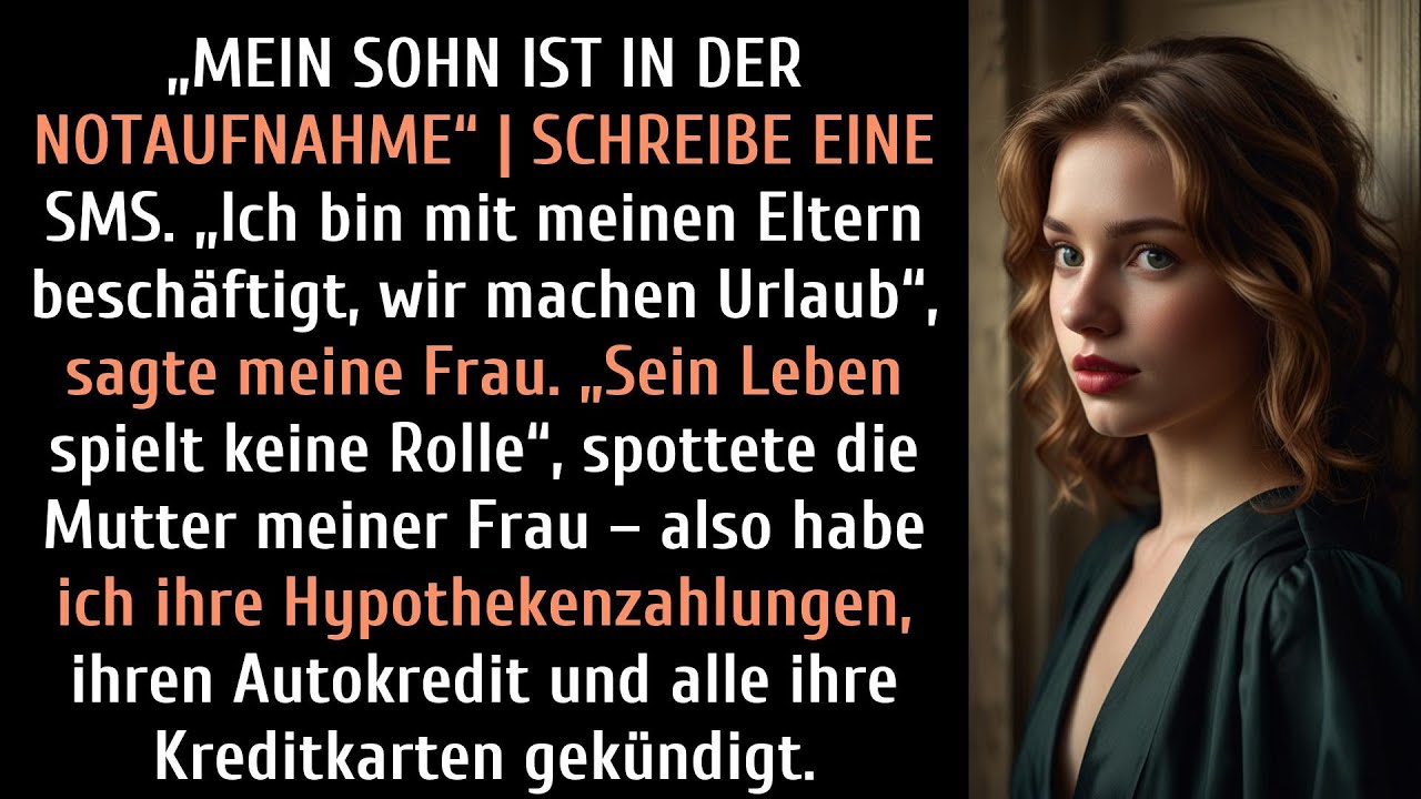 „Mein Sohn ist in der Notaufnahme“, schrieb ich. „Ich bin mit meinen Eltern beschäftigt, wir machen