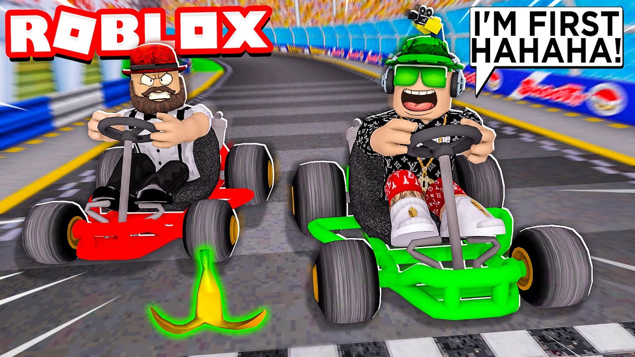 RACING WITH RALLY KARTS in ROBLOX!!!
