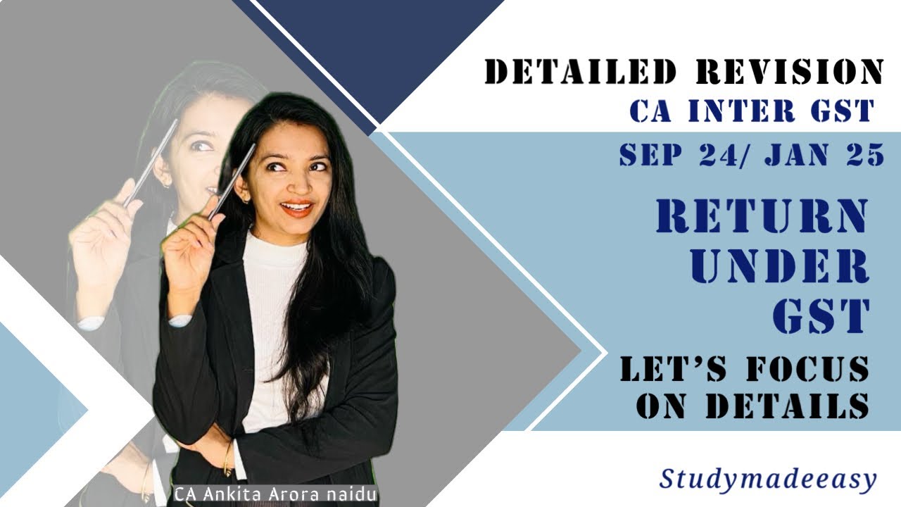 RETURN UNDER GST CA INTER FINAL- JAN 25