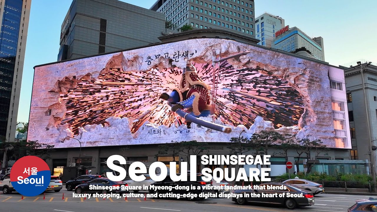 'Immortal Wave' 3D Billboard at Shinsegae Square, Seoul