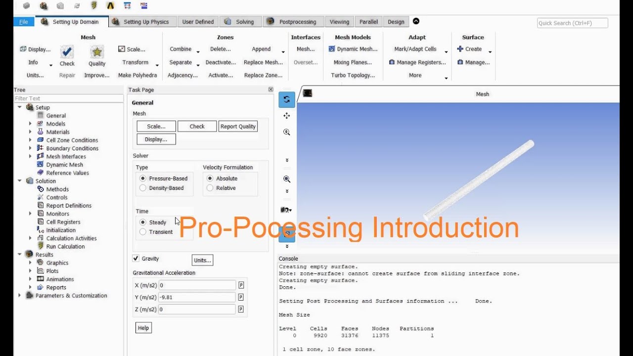 Penjelasan Ansys Pro-processing