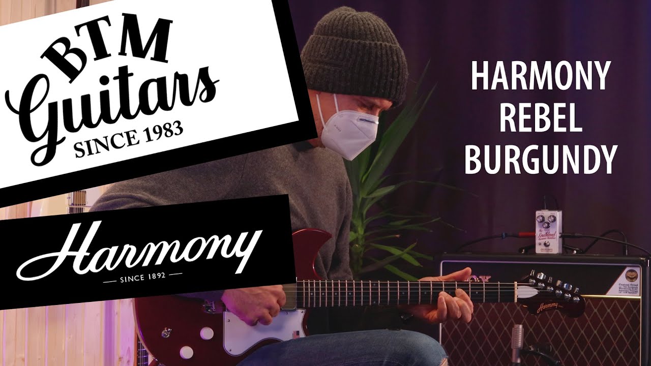 Harmony Standard Rebel Burgundy Sound Test | 4k |  BTM-GUITARS Demo Corner