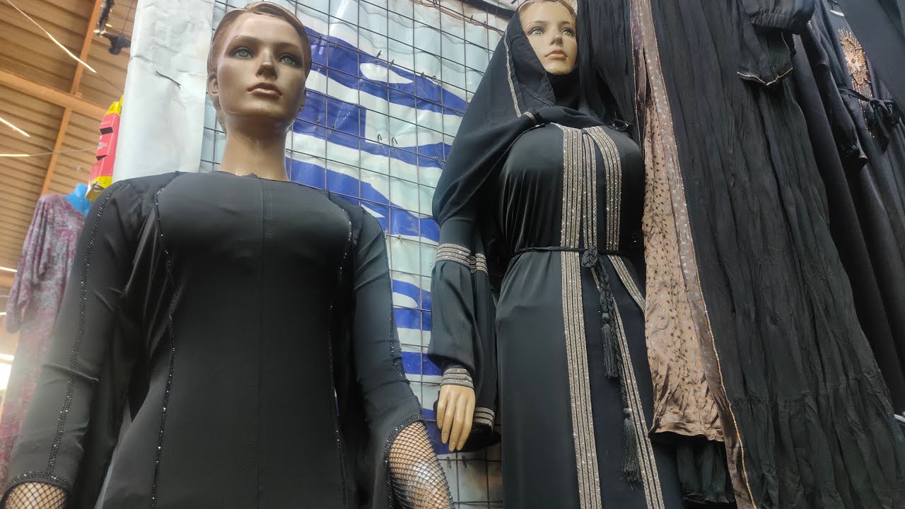من اجمل واشيك عبايات خروج في سوق غزه مع حسن وخصم لمتابعين حنان يونس