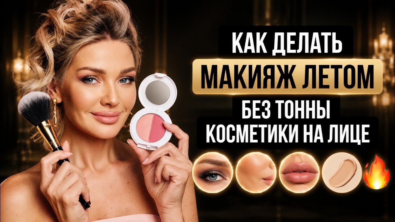 КАК ДЕЛАТЬ МАКИЯЖ ЛЕТОМ БЕЗ ТОННЫ КОСМЕТИКИ НА ЛИЦЕ