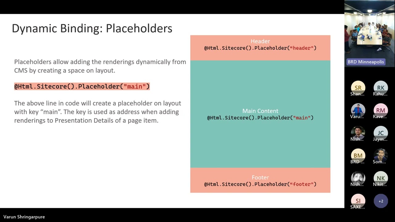 Sitecore Training:  Static & Dynamic Placeholders and Placeholder Restrictions - Varun Shringarpure