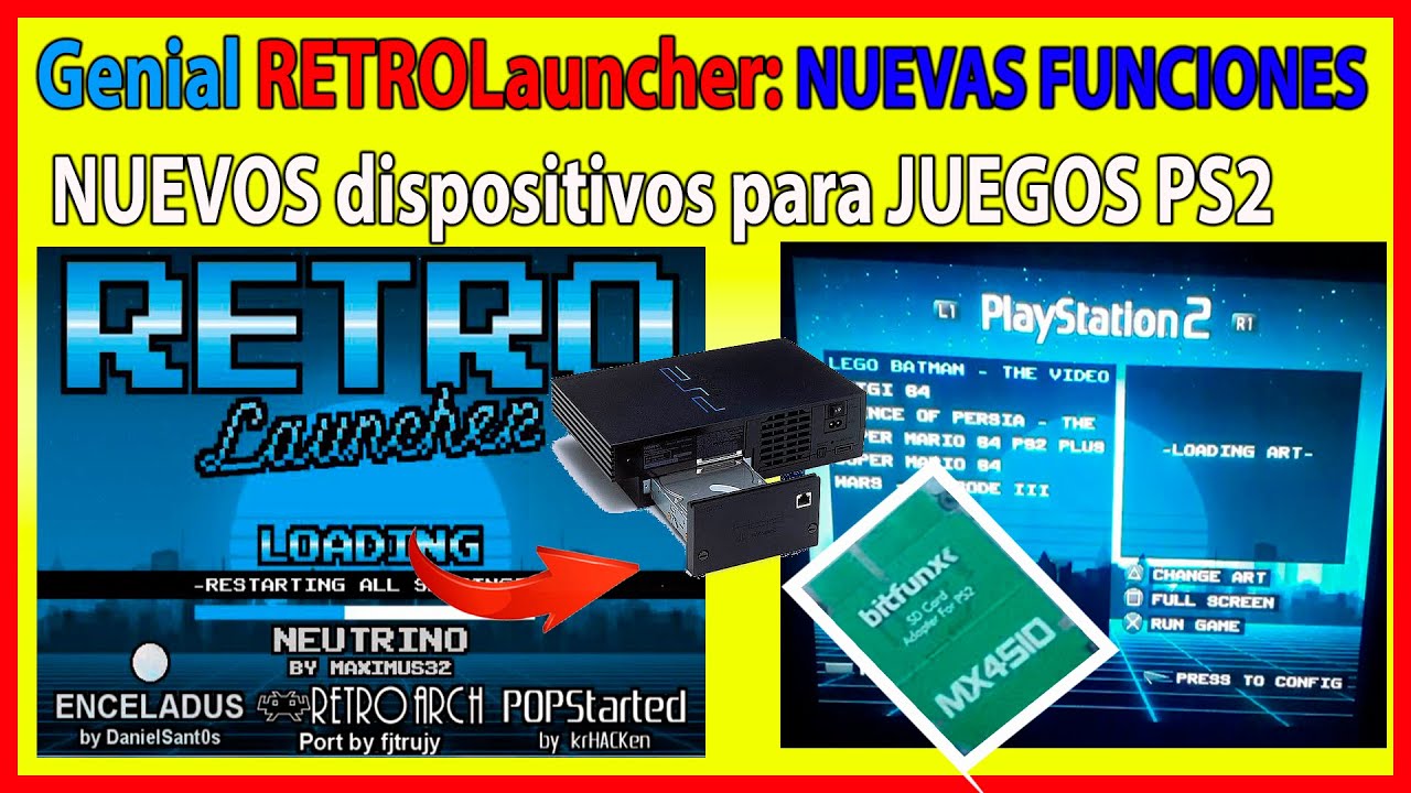 👋NUEVA VERSIÓN DE RETROLAUNCHER PS2(exFAT) 🔴listar JUEGOS MX4SIO y HDD 💥VMC y MODOS en automático