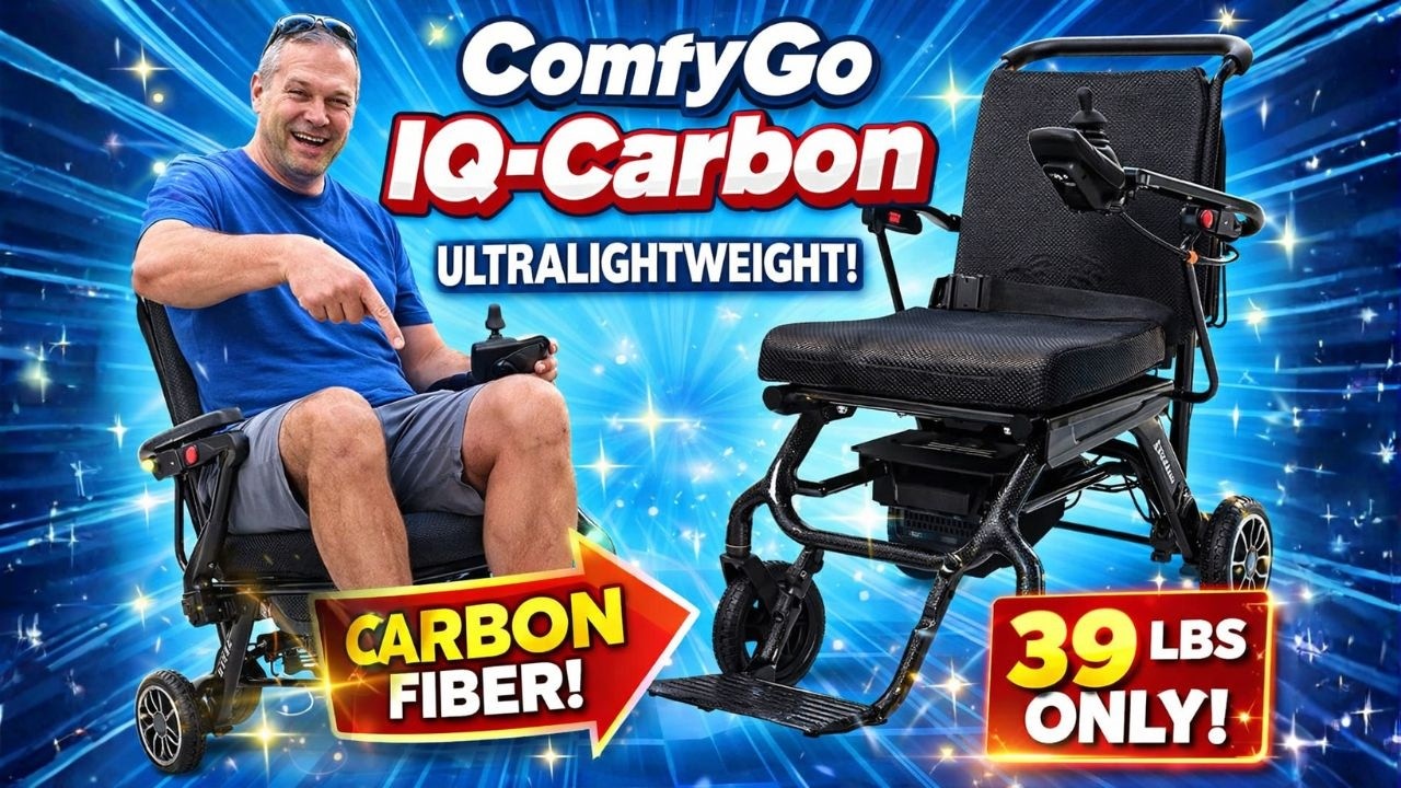This Power Wheelchair Weighs ONLY 39 lbs?! | ComfyGo IQ-Carbon Review