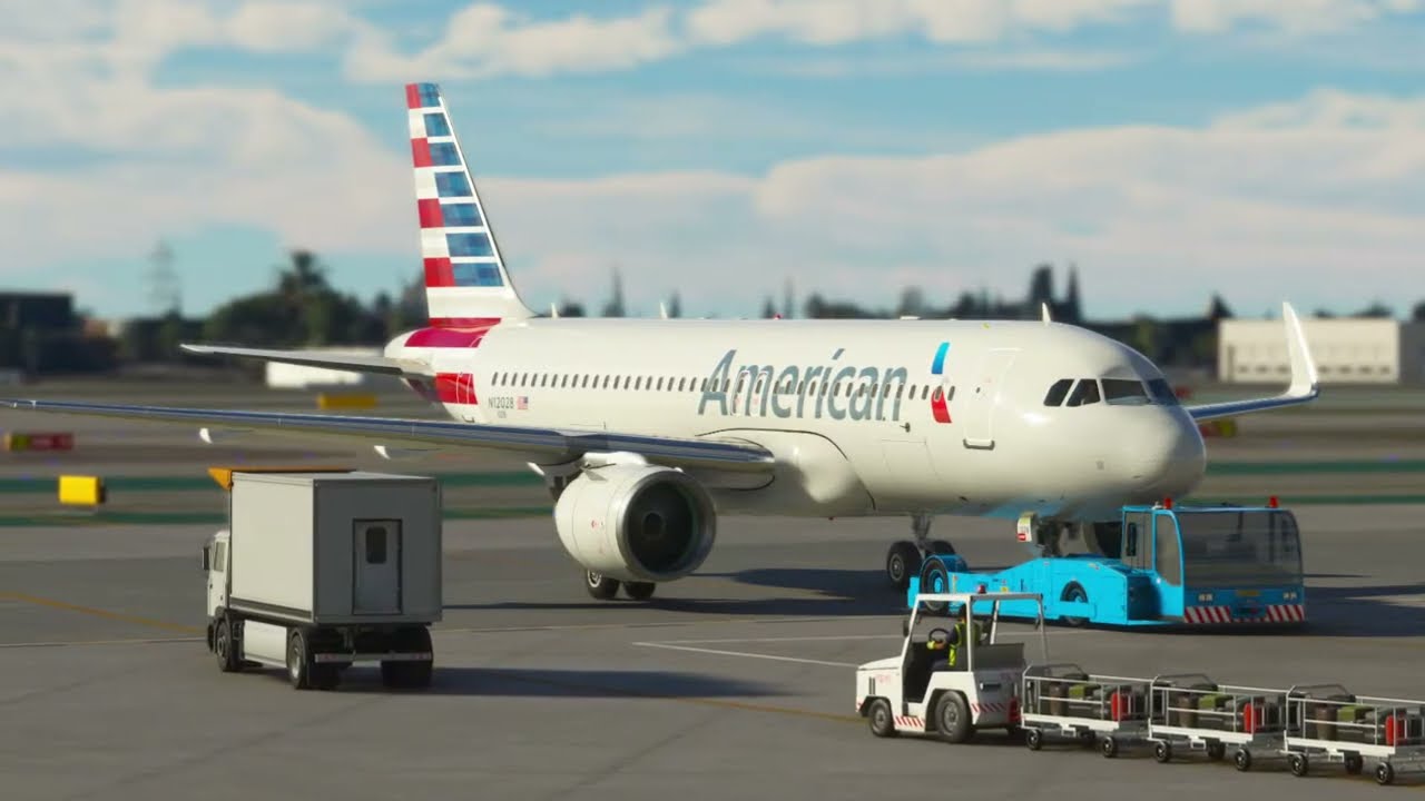 Airbus A320 American Airlines LAX to Dubai Landing in Dubai