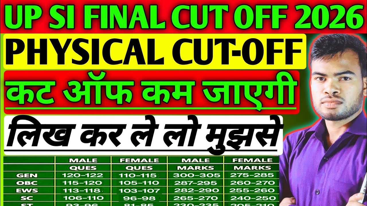 UP SI CUT OFF 2026 | यूपी एसआई कट ऑफ कम जाएगी | #upsi #uppolice #upsicutoff #upsicutoff2026 #police 