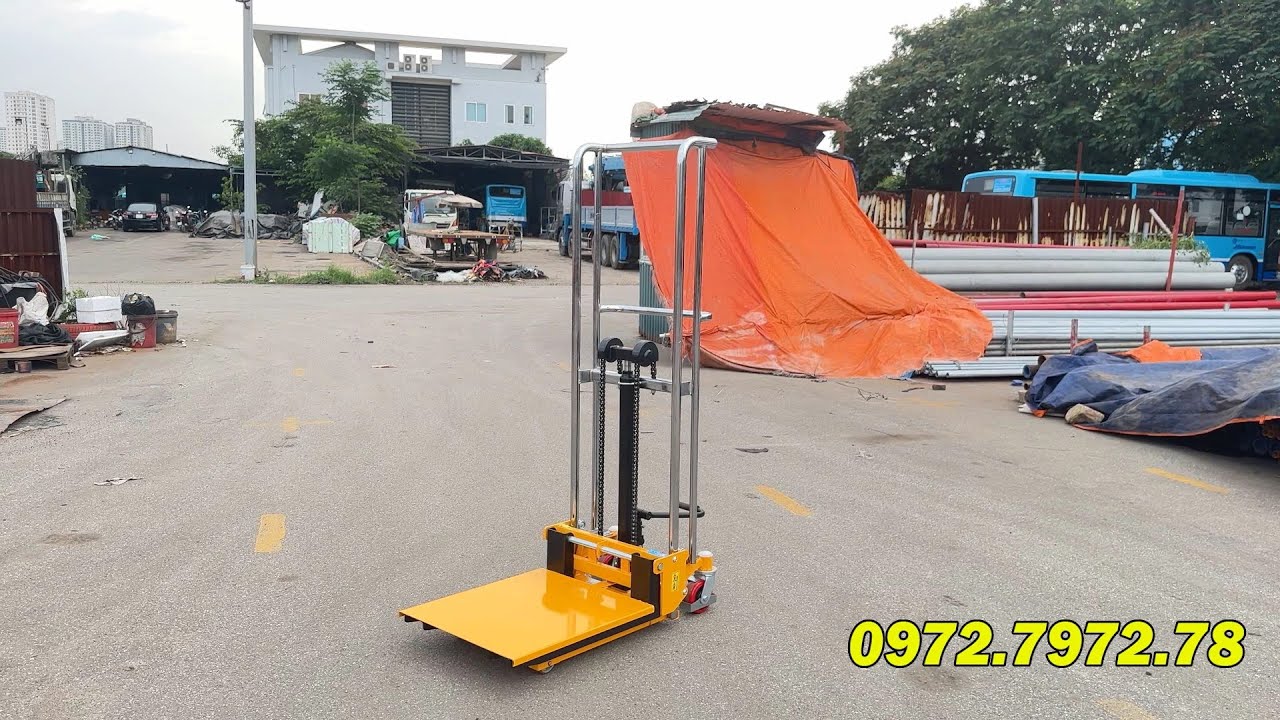 Xe nâng tay cao mini 400kg nâng cao 1.5m giá rẻ