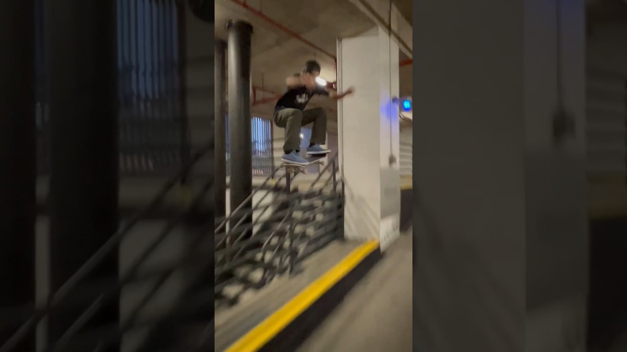 Garage exit with David Langston