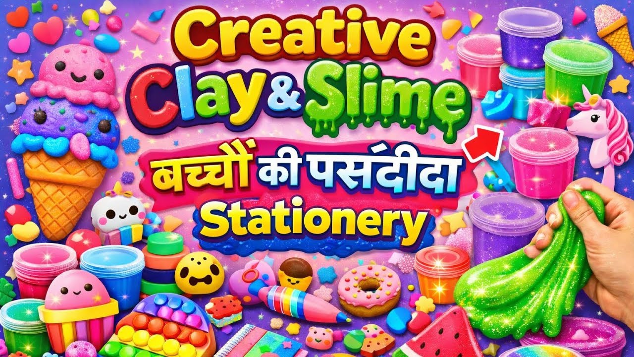 Creative Clay & Slime | Bachchon Ki Favorite Stationery || बच्चों की पसंदीदा स्टेशनरी