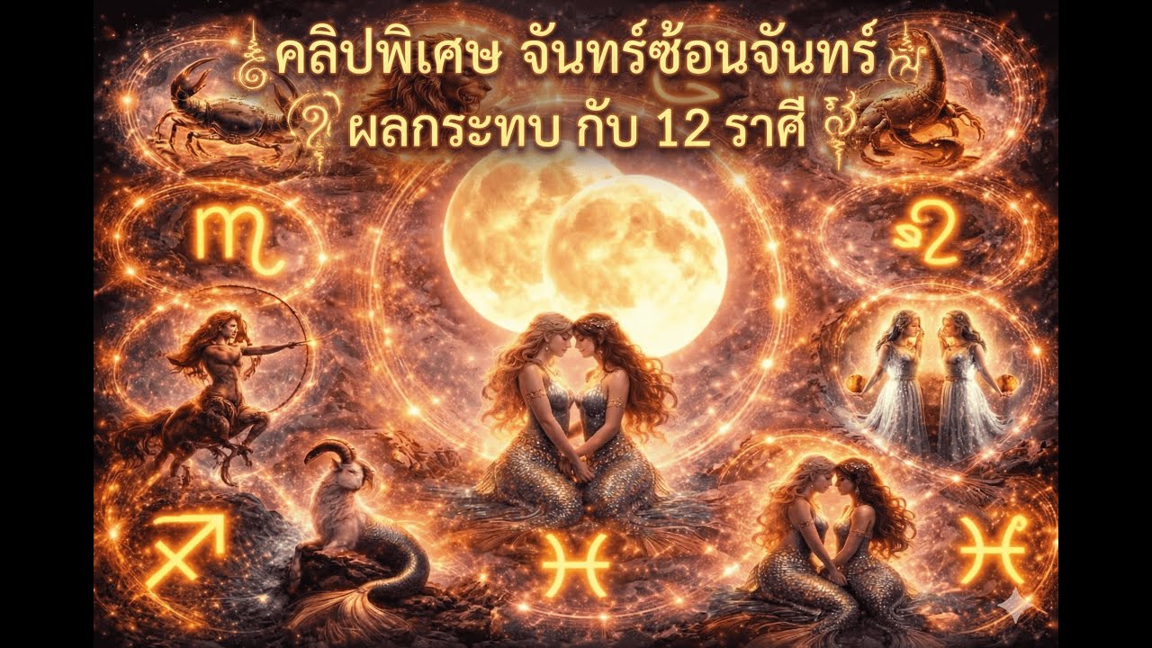 พิเศษ! จันทร์ซ้อนจันทร์ 2569 กระทบ 12 ราศีแรงมาก — ใครดวงพุ่ง ใครต้องระวัง!
