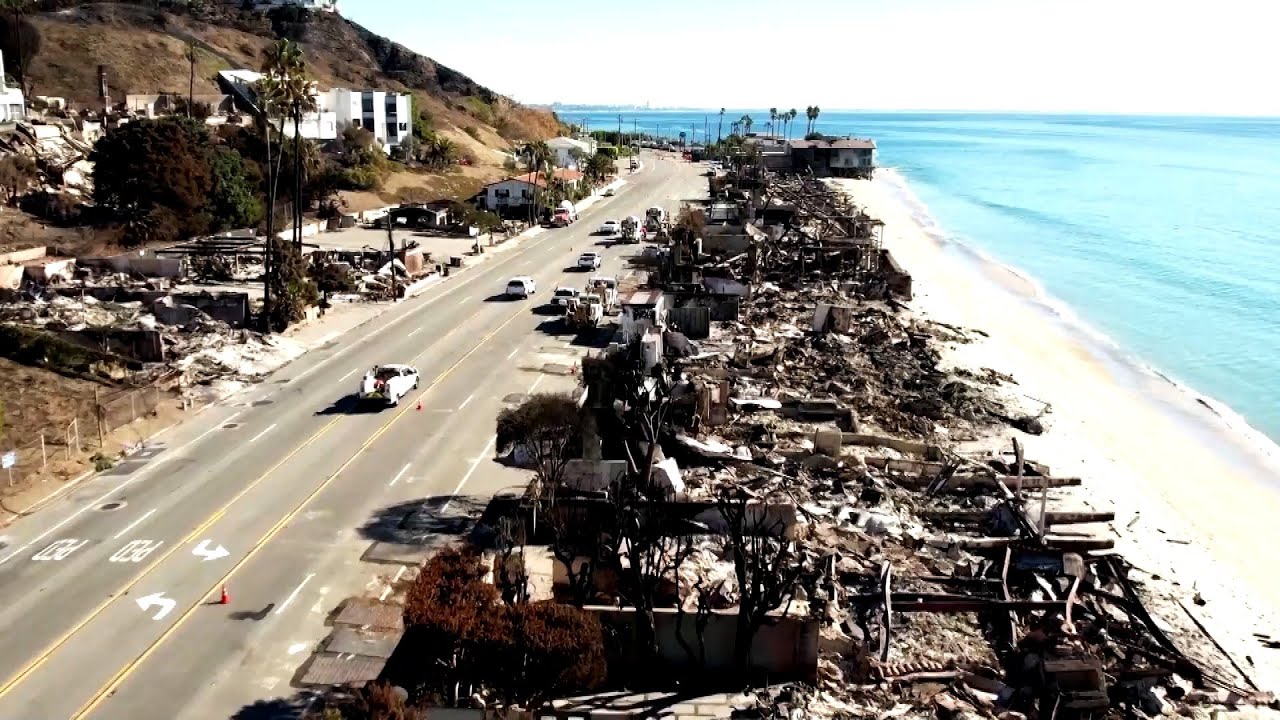 Owner Returns to Ruins of Malibu Restaurant After Fires