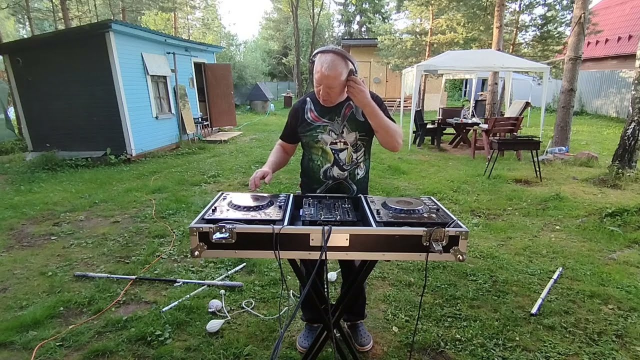 Open Air на участке. Pioneer Cdj 1000 mk3. Pioneer DJM 400.