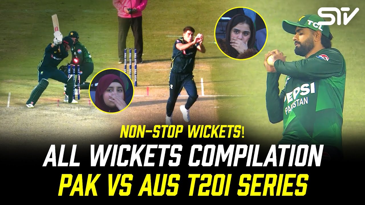 Non-Stop Wickets! All Wickets Compilation Pak vs Aus T20I Series | M3L1J