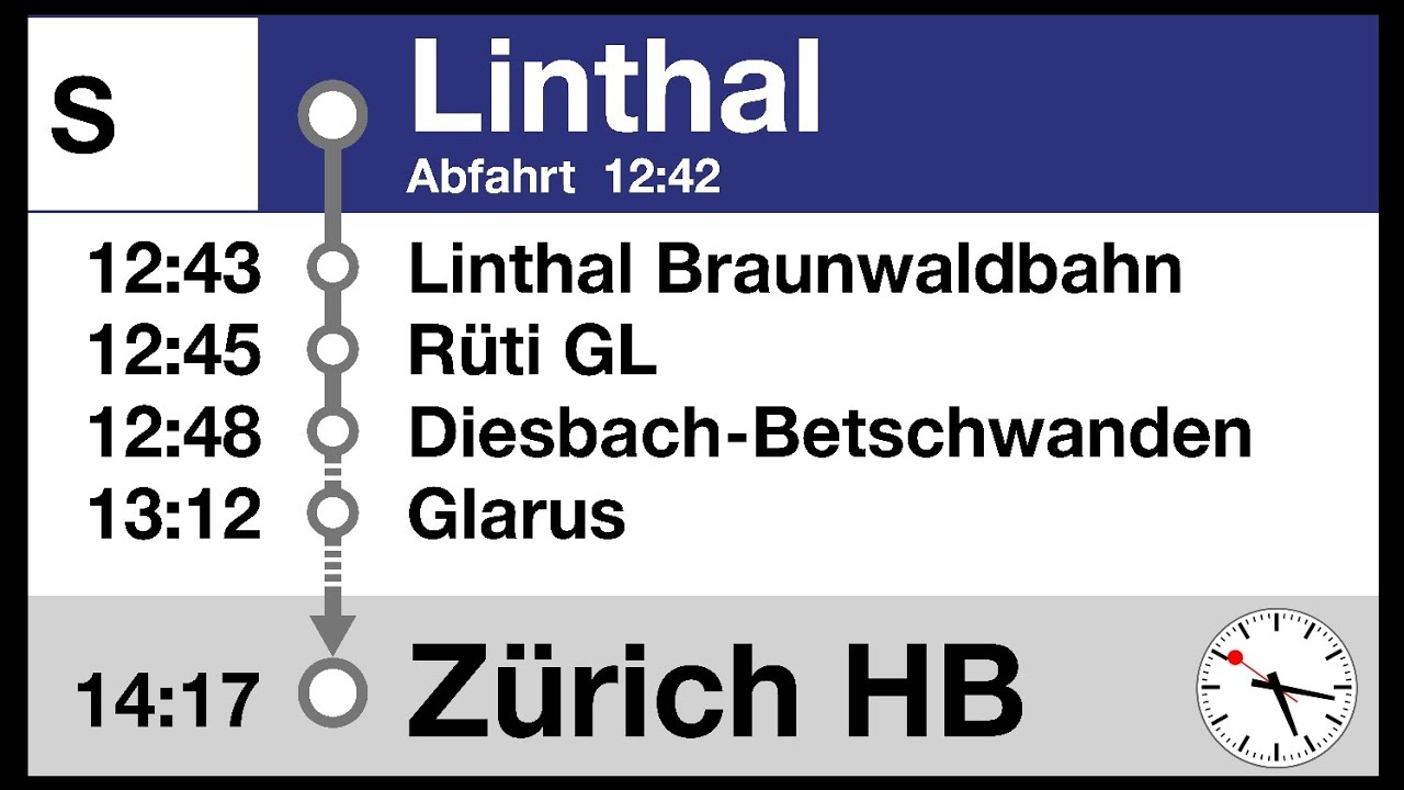 SBB Ansagen, S/S25 (Linthal-Zürich HB) | Isabelle, 2023 | DPZ TIMS