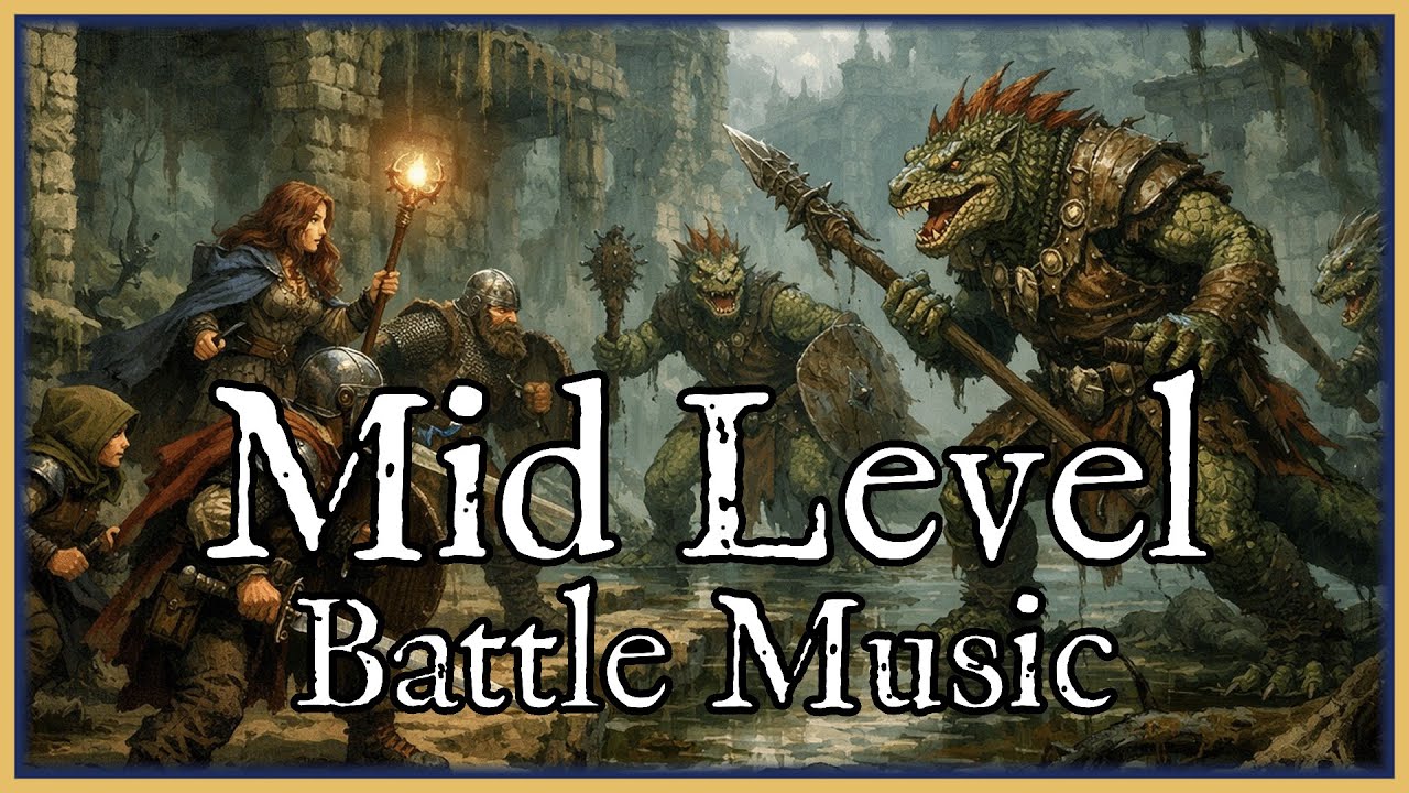 🎵 Mid Level Battle | Fantasy Combat Music | D&D | TTRPG | 1 Hour