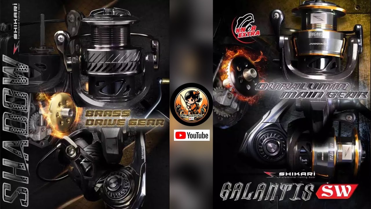 SHIKARI SHADOW & GALANTIS - Reel terbaru Gear Kuningan & Duralumin - SALT WATER - Pilih Mana?