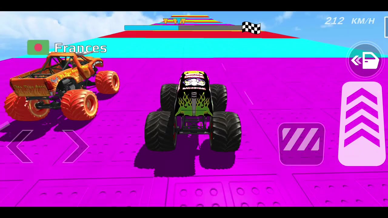 Monster Truck Stunt Racing   Extreme Mega Ramp Driver Simulator Game    Car Game  Android Gameplay
