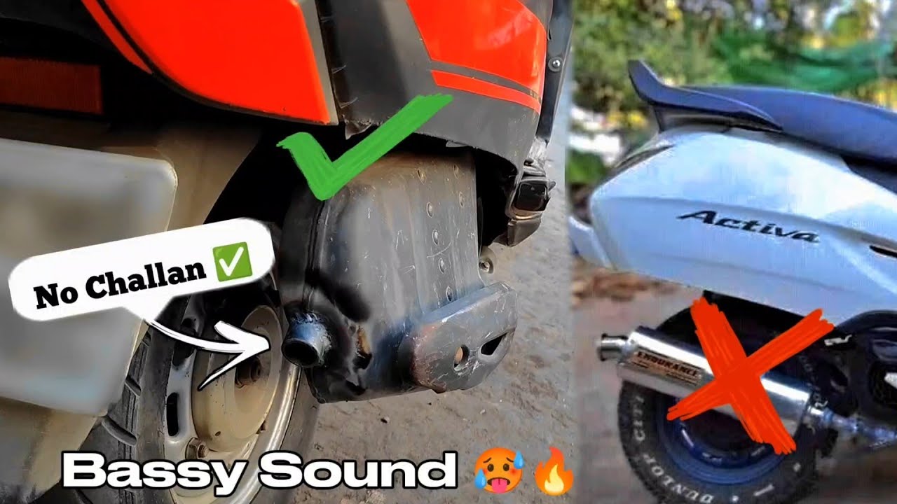 Honda Activa Stock Exhaust Modification (Only 50rs) || Awesome Sound 🥵💥