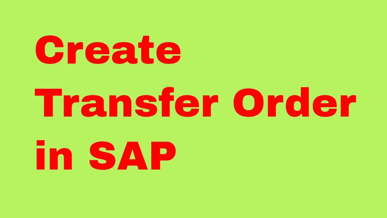 How to create a Transfer Order for an Inbound Delivery using LT0F - SAP WM Basic video