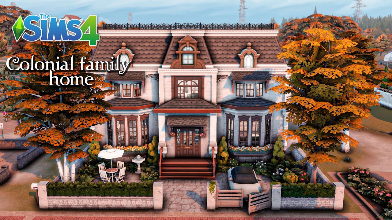 Colonial Family Home | Sims 4 | Stop motion | NO CC