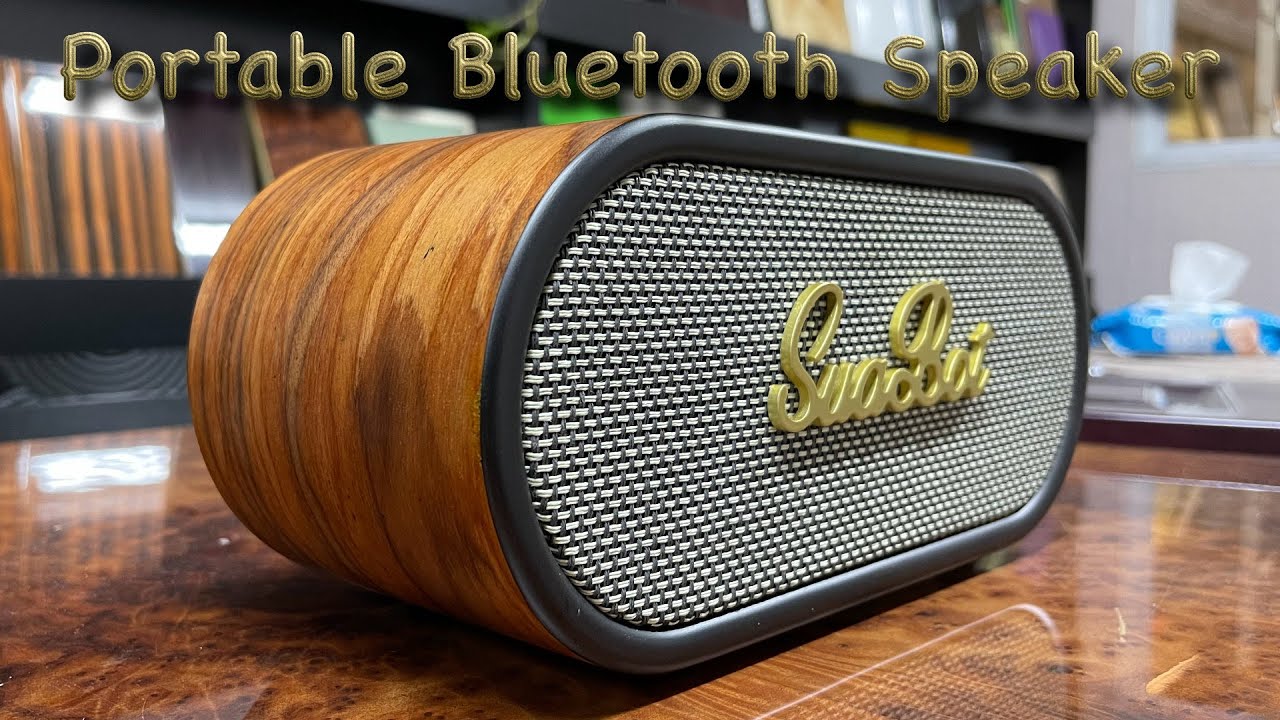 DIY Portable Bluetooth Speaker | MDF cnc cutting | Natural Veneer
