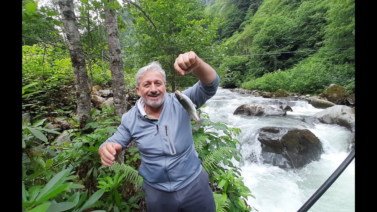RİZE / AYDER YAYLASI DERESİNDE BALIK AVI - KAÇAN BALIK BÜYÜK OLDU -  YUSUF KAMBUR
