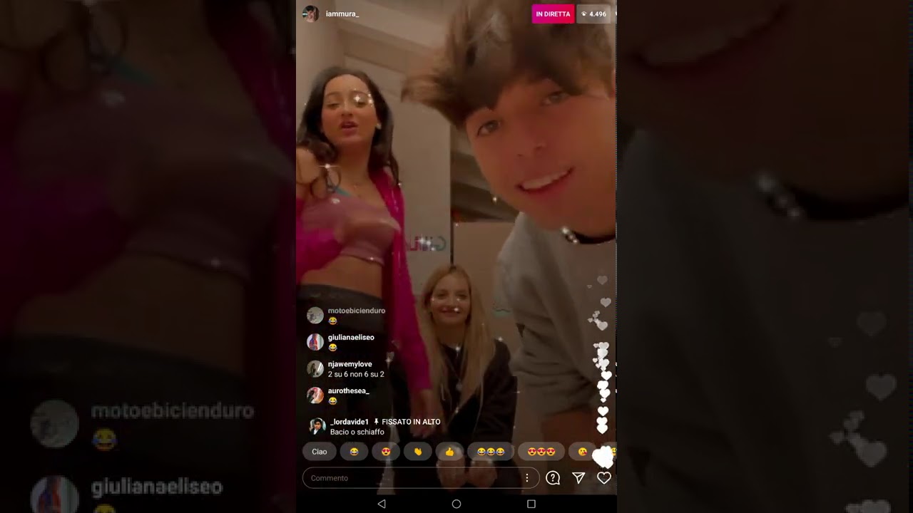 Live di Mura e Aurora Baruto. Bacio o schiaffo con Ludovica✨😬