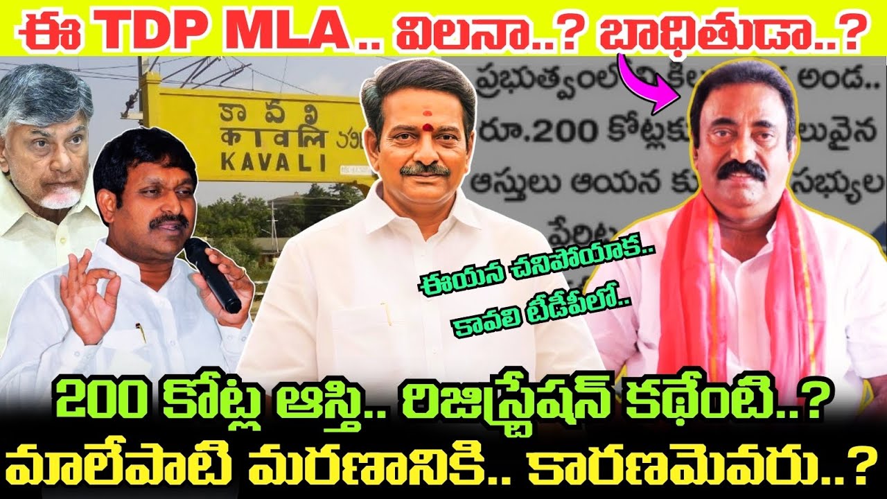 KAVALI TDP లో విలన్ ఎవరు ? Malepati Subbanaidu గారు చనిపోతే MLA Kavya Krishna Reddy పై దాడి ఎందుకు ?