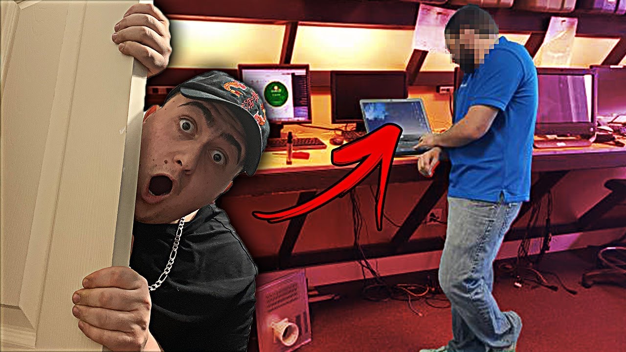 I SPENT THE NIGHT IN THE IPHONE REPAIR SHOP & HE HAD NO IDEA!! *YOU WONT BELIEVE WHAT I SAW*