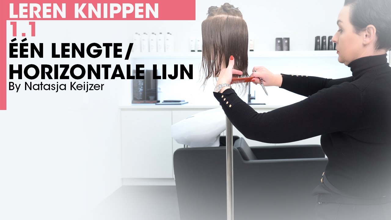 Leren Knippen 1.1 Horizontale / 1 Lengte Lijn ( boblijn ) by Natasja Keijzer