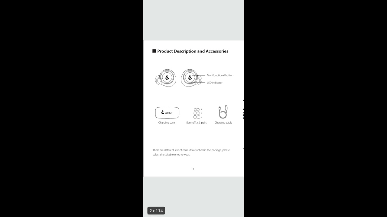 Edifier TWS5 User Manual in English